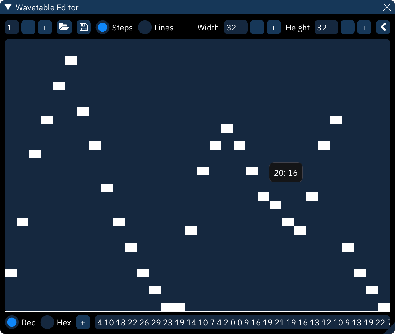 wavetable editor