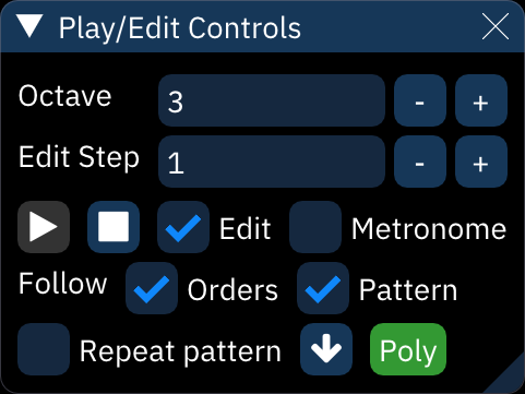classic play/edit controls