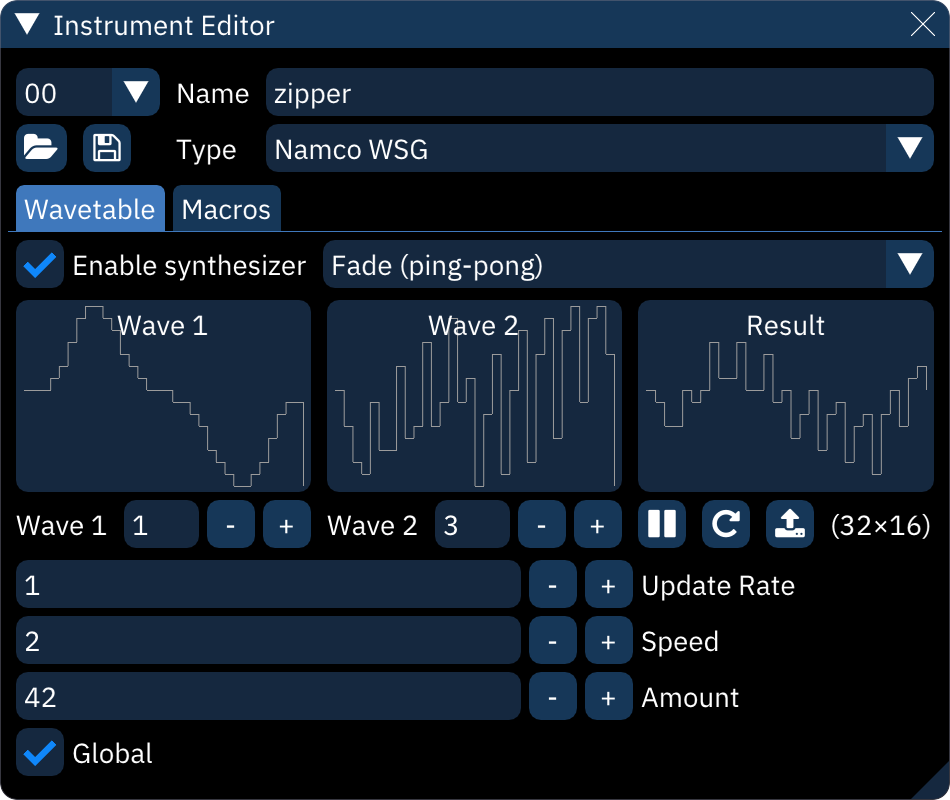 instrument wavetable tab