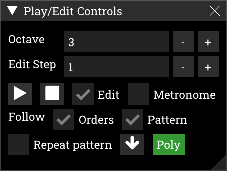 classic play/edit controls