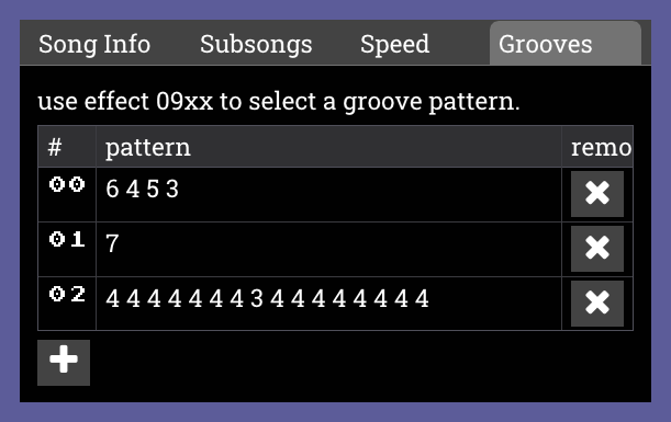 groove patterns