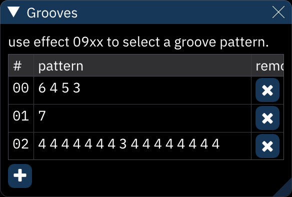 groove patterns