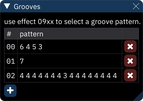 groove patterns