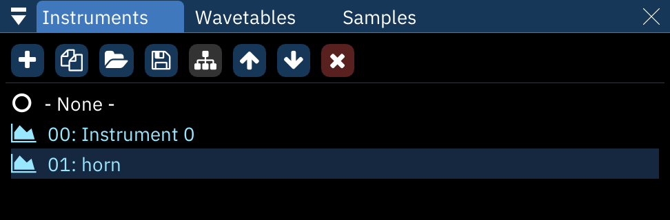 less empty instrument list