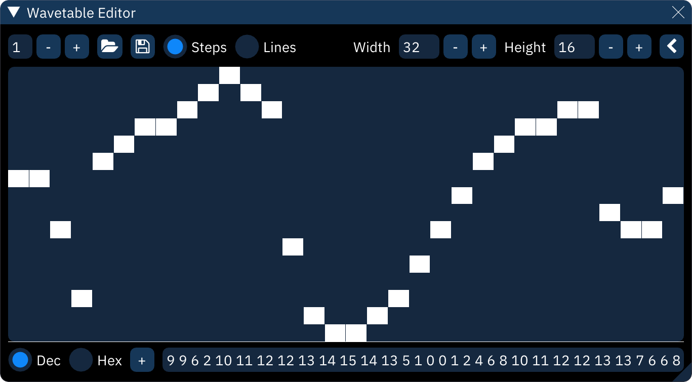 wavetable editor