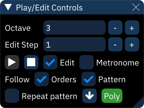 classic play/edit controls