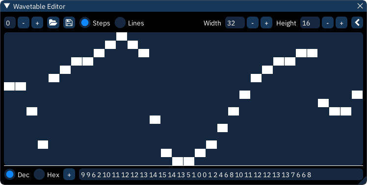 wavetable editor