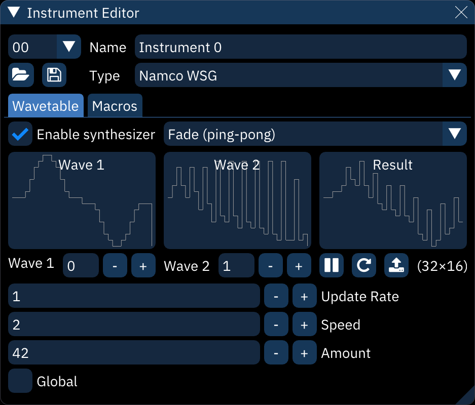 instrument wavetable tab