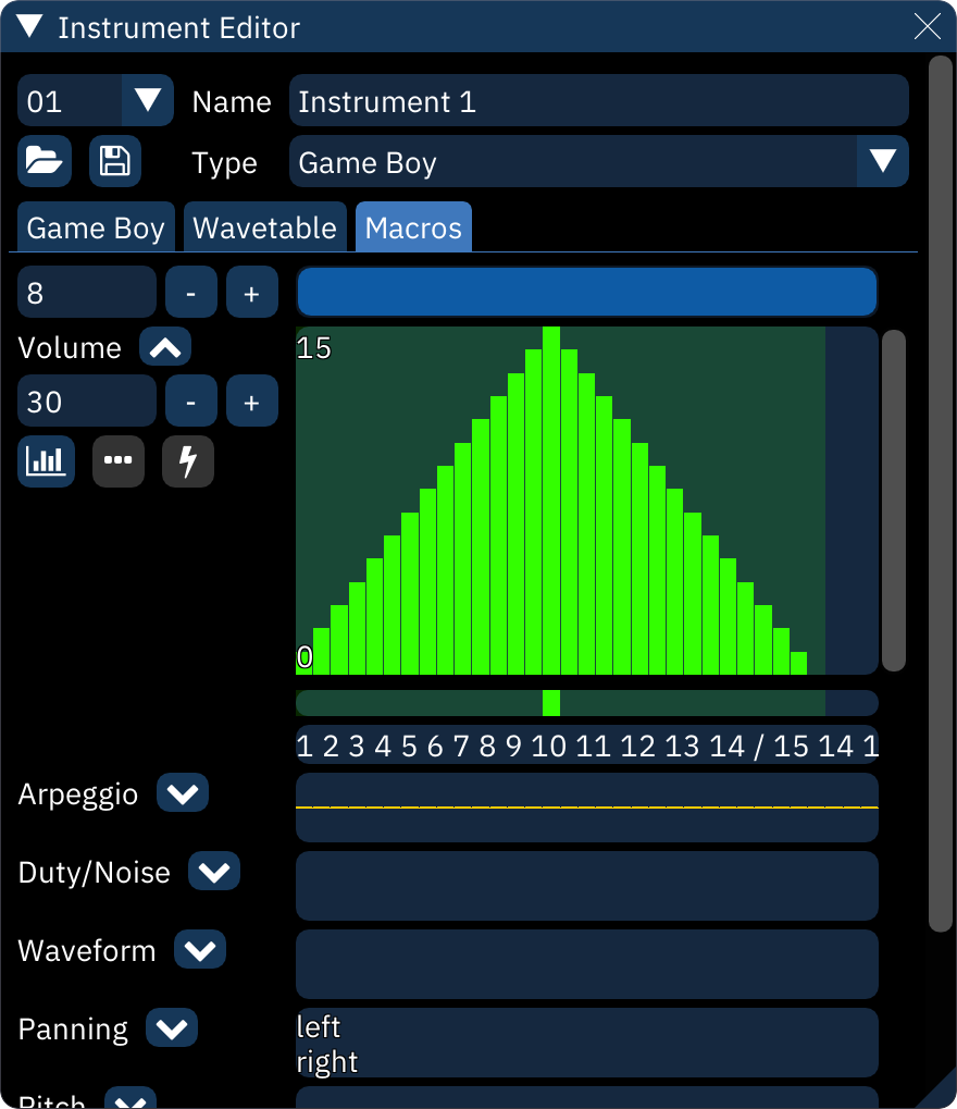 volume macro with release