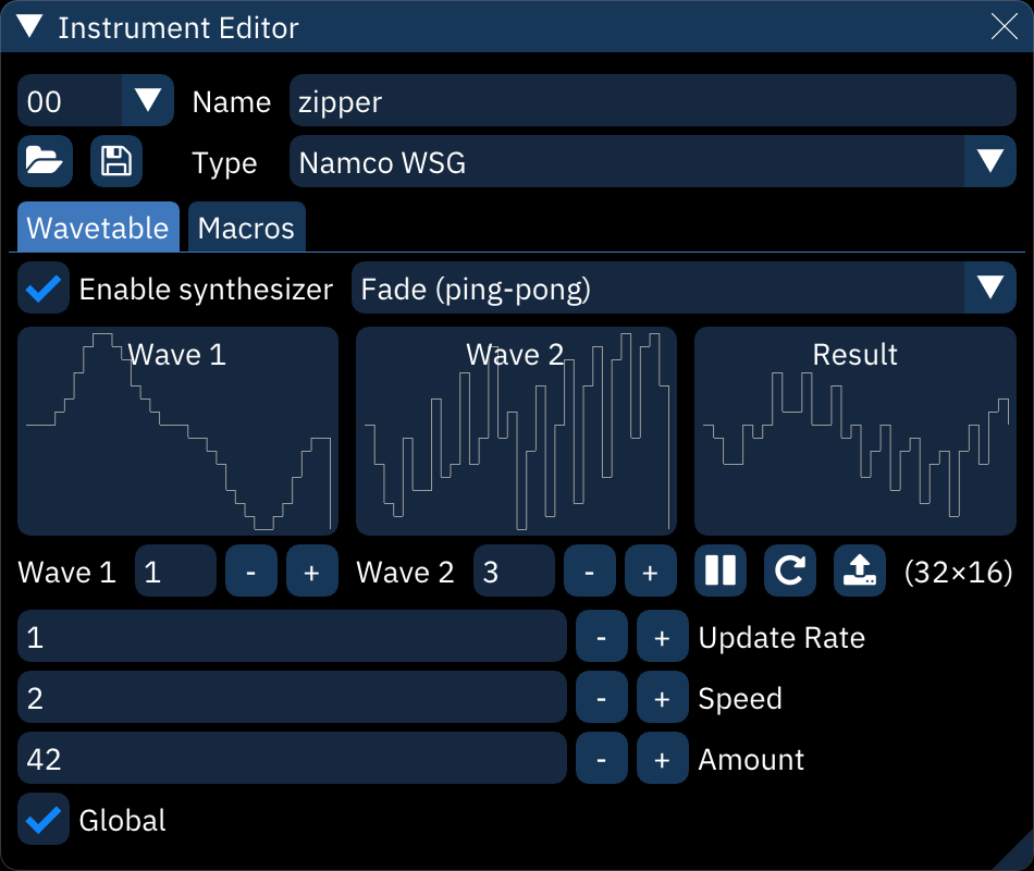 instrument wavetable tab