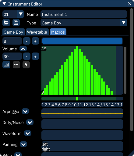 volume macro with release