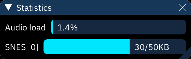 statistics dialog